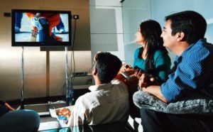 watching cricket on tv